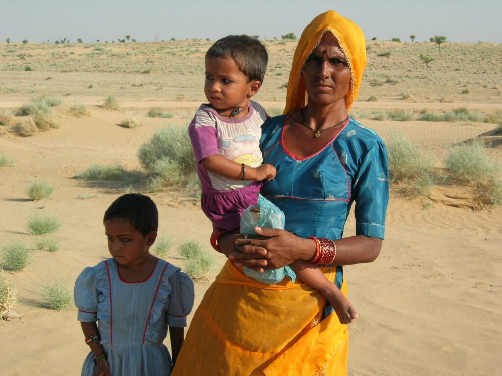 vrouw in Thar Dessert